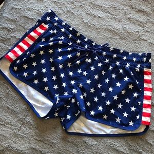 Stars & Stripes Patriotic Athletic Shorts